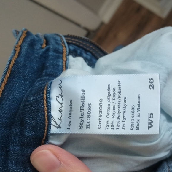 KanCan Los Angeles Twisted Seam raw hem distressed skinny jeans size 26 - Picture 5 of 9